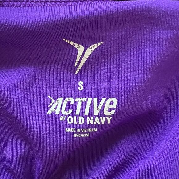 Old Navy Tank Women Small Purple Racerback Cinched Waist Workout Athleisure Yoga - Picture 5 of 6